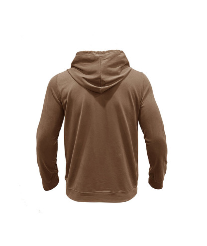 ZITY Men's Solid Chest Pockets Button Hoodie-DUMHD04858 | Zitysports
