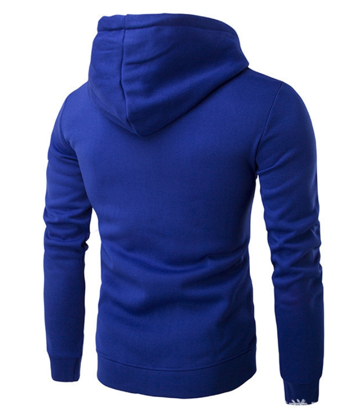 ZITY Men's Long Sleeve Solid Color Fleece Kangaroo Pocket Hoodie-DUMFH04879 | Zitysports