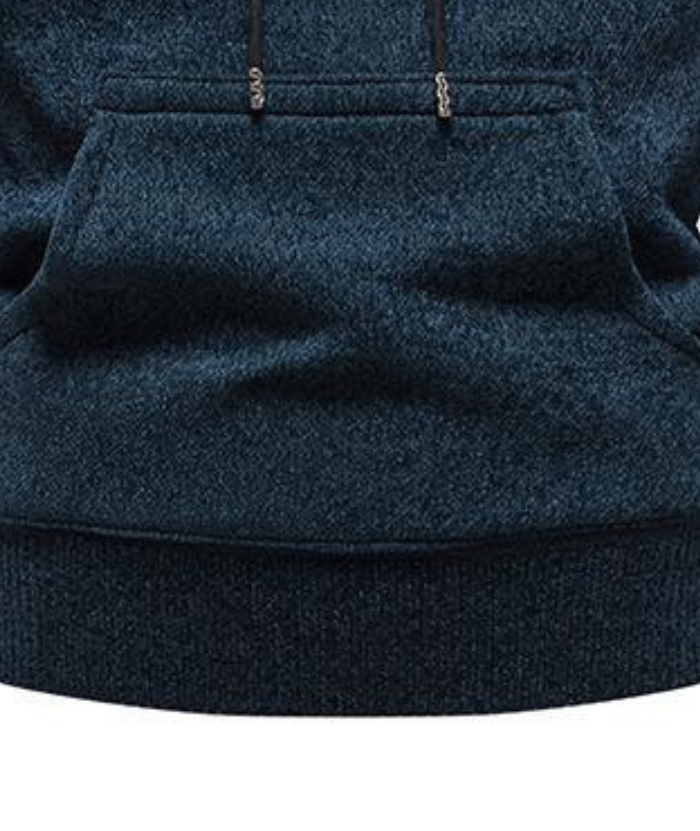 ZITY Men's Knitted Pullover Solid Color Sweatshirt Hoodei-DUMFH04927|Zitysports
