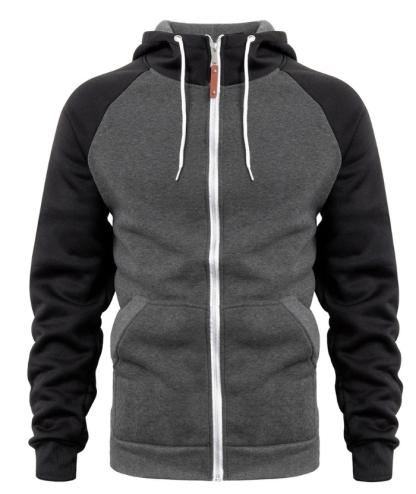 ZITY Men's Color Block with Pocket Zip Up Outdoor Hoodie-DUMFH04909|Zitysports