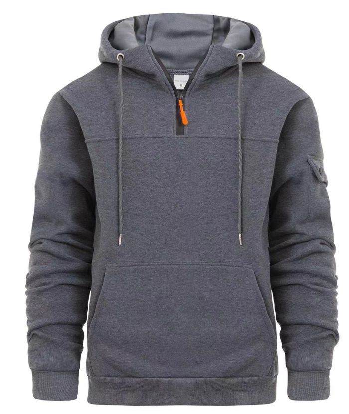 ZITY Men's Long Sleeve Breathable Casual Hoodie with Kangaroo Pocket-DUMFH04948|Zitysports