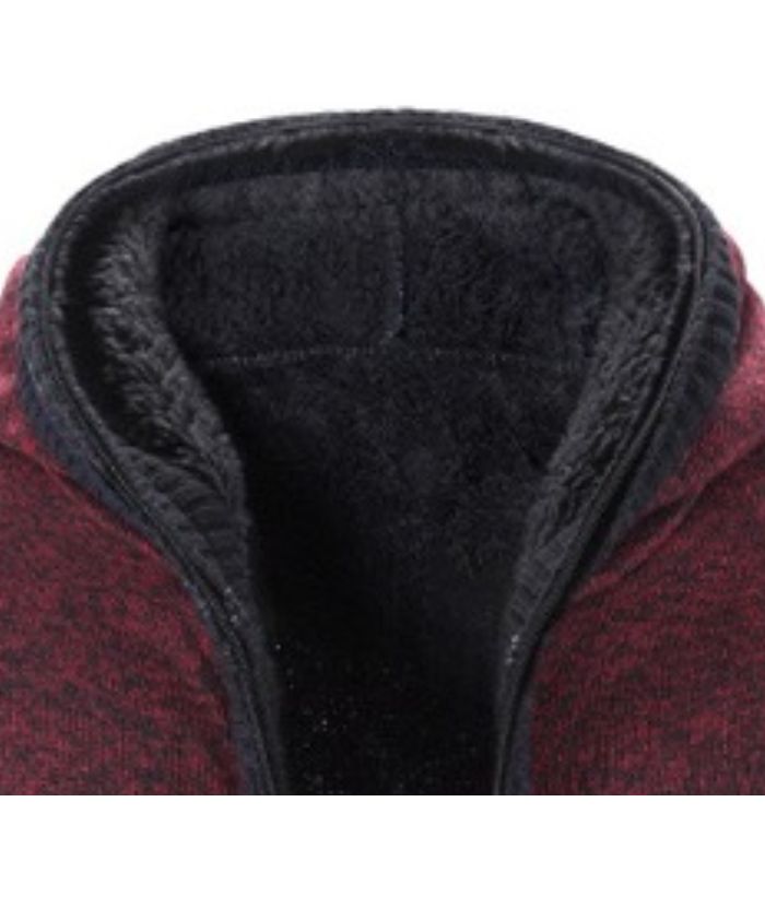 ZITY Men's Knitted Long Sleeve Full Zip Up Plus Size Casual Hoodie-DUMSW05059|Zitysports