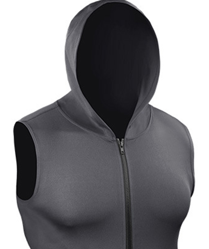 ZITY Men's Zip Up Slim Fit Sleeveless Hoodie-DUMMG05220|Zitysports