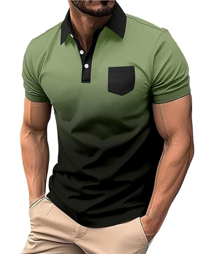ZITY Men's Gradient Color Polo Shirt-ZPK010474 | Zitysports