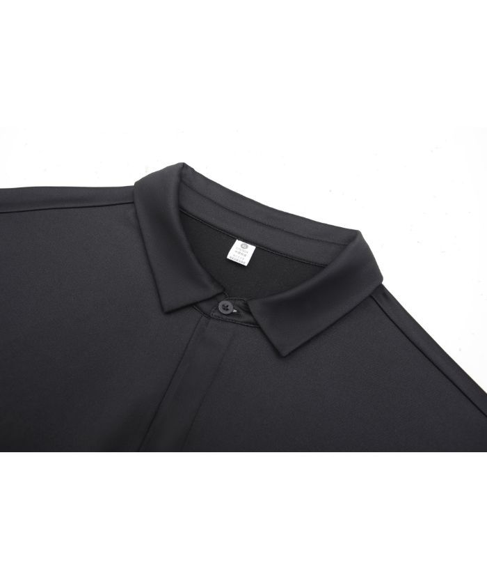 Men's Casual Solid Color Long Sleeve Polo Shirt-8803
