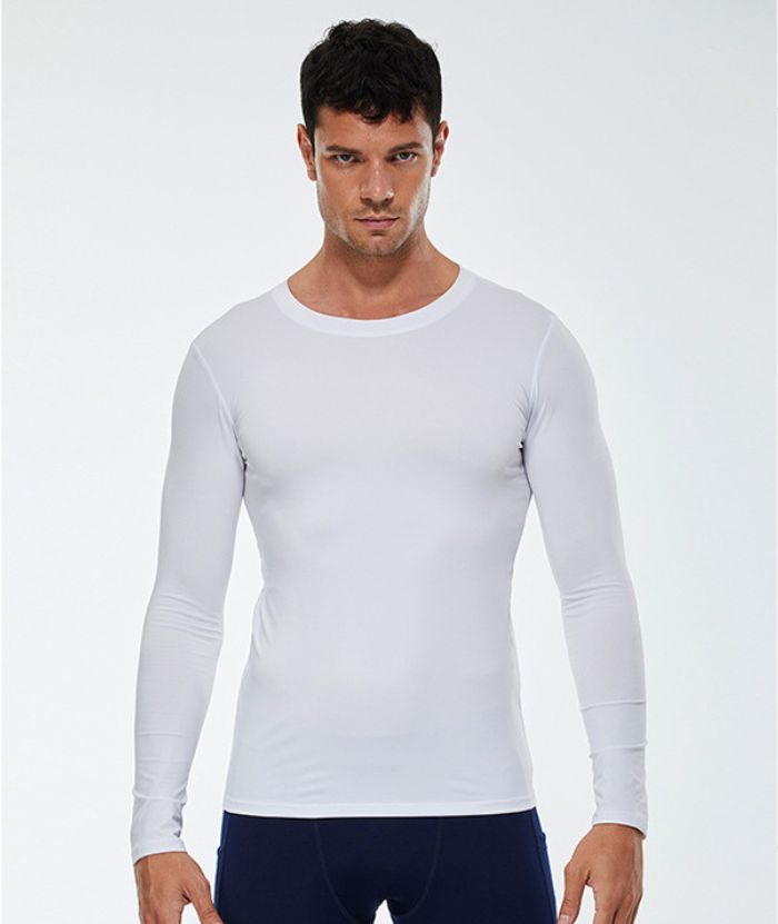 ZITY Men's Long Sleeve Round Neck Compression T-Shirt-DUMLS05951