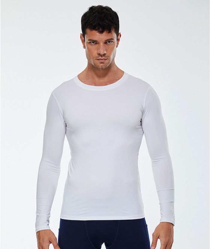ZITY Men's Long Sleeve Round Neck Compression T-Shirt-DUMLS05951