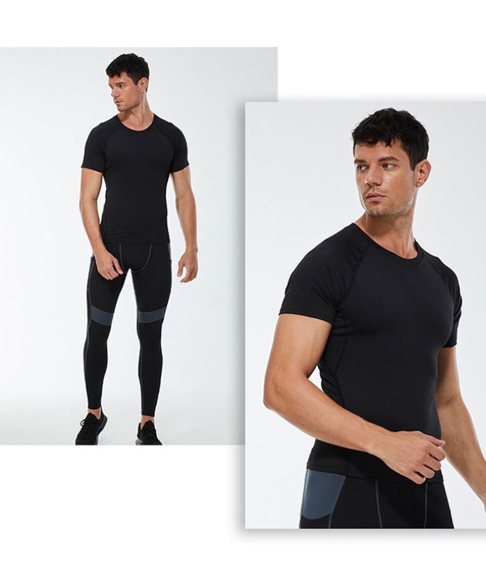ZITY Men's Dri Fit Sports Running Compression T-Shirt-DUMTS05961