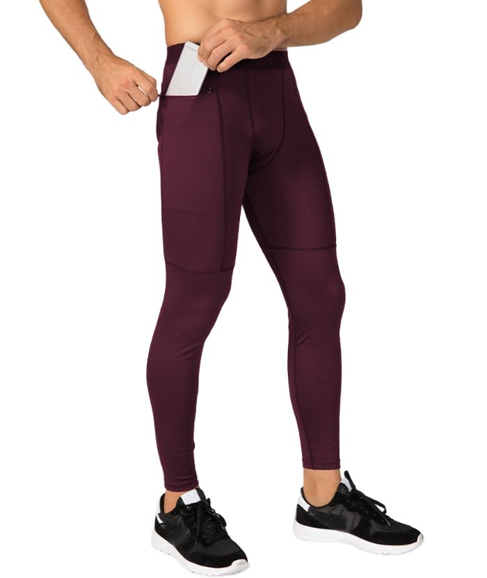 ZITY Men's Sports Dri Fit High Elastic Compression Pants-DUMSP05959