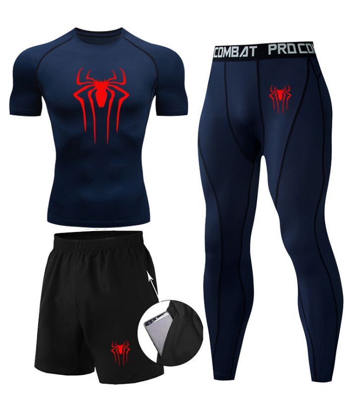 ZITY Men's Dri Fit Three Piece Compression Suit-DUMTR05987