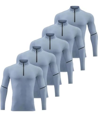 5 Pack Men's Stand Collar Dri Fit Sports Compression Shirt-DZUHE00190