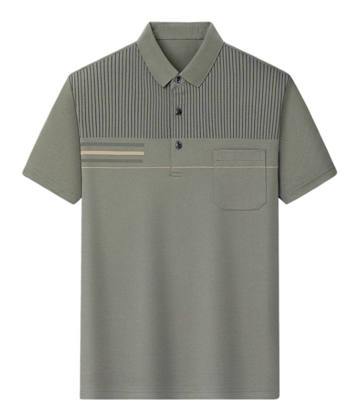 ZITY Men's Button Up Slim Fit Summer Polo Shirt-DUMPO06065