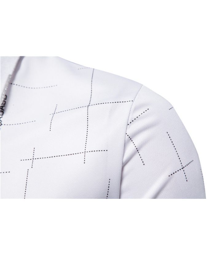 ZITY Men's Dotted Print Dri Fit Polo Shirt-DUMPO06069