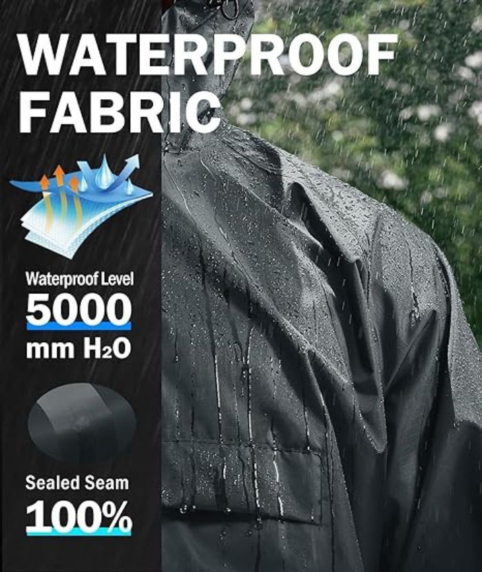 ZITY Men's Waterproof Lightweight Packable Rain Jacket-CUMRC04444