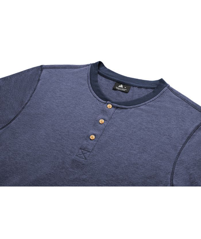 ZITY Men's Button Up Slim Fit Summer T-Shirt-CUMSS01905