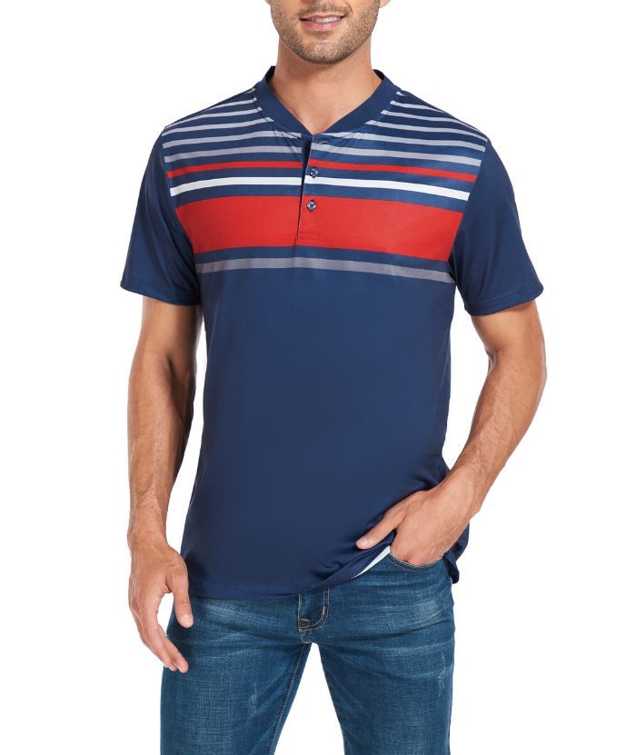 ZITY Men's Dri Fit Stripe Summer T-Shirt-CUMSS01736