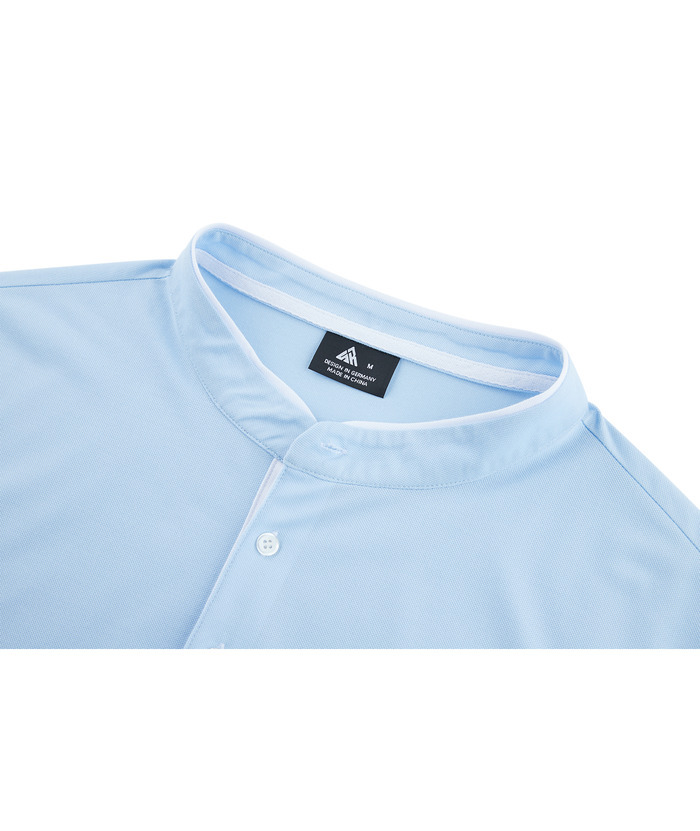 ZITY Men's Dri Fit Button Up Summer T-Shirt-CUMSS01094