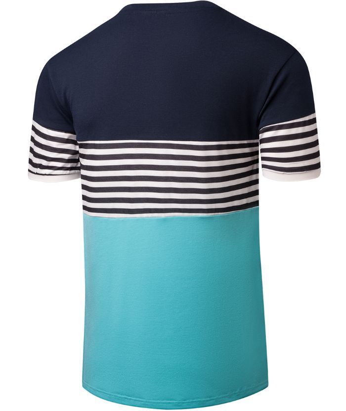ZITY Men's Slim Fit Stripe T-Shirt-CUMSS01982