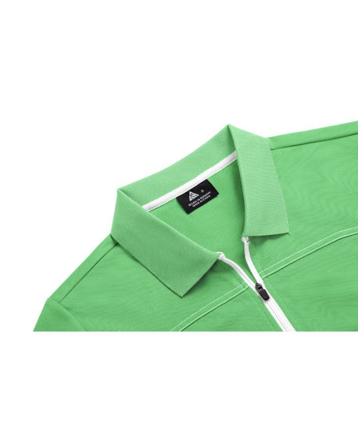 ZITY Women's Quarter Zip Slim Fit Solid Color Polo Shirt-CUWPO01996