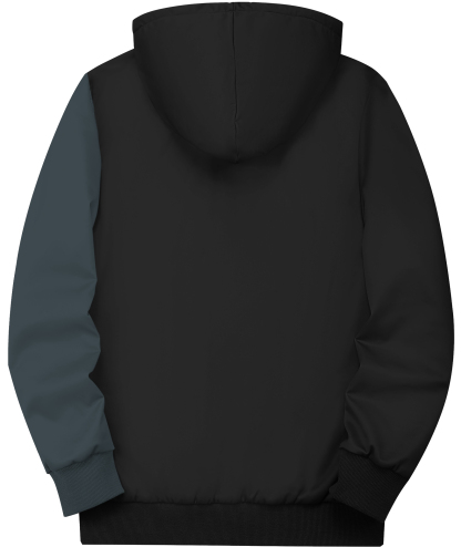 ZITY Men's Full Zipper Printed Casual Fleece Hoodie-CFMWY00039