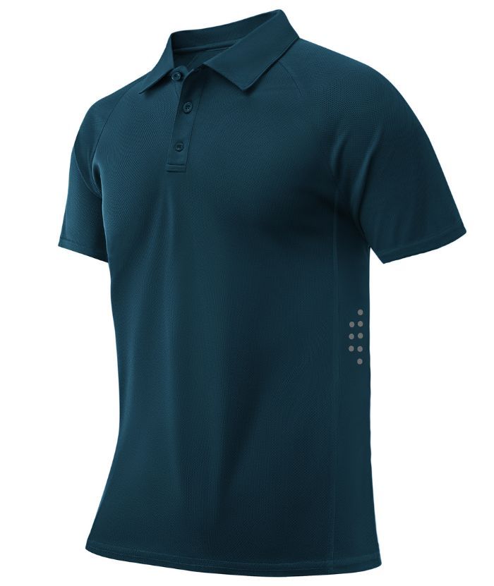 ZITY Men's Button Up Slim Fit Golf Polo Shirt-CUMPO05193