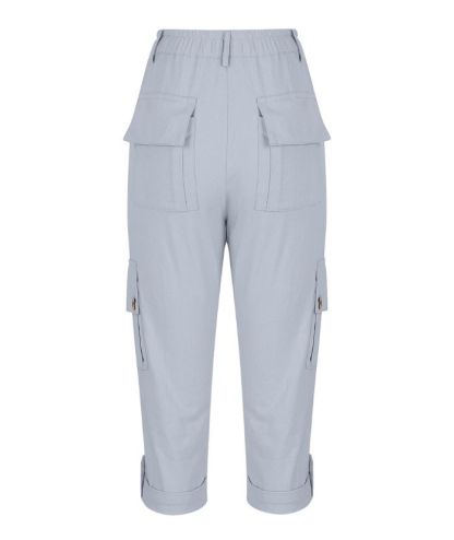 ZITY Women's Solid Color Multi Pocket Three Quarter Pant-DUWCS06170