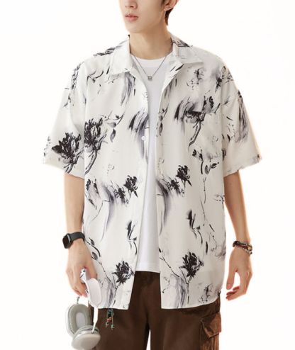 ZITY Men's Summer Casual Short Sleeve Printed Hawaiian Shirts