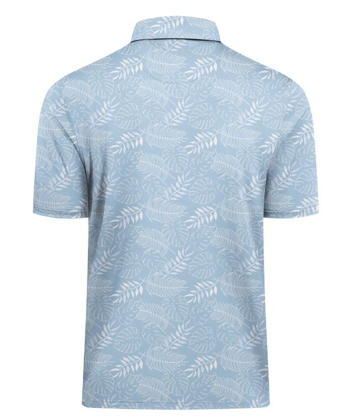 ZITY Men's Button Up Dri Fit Printed Polo Shirt-CUMPO05527