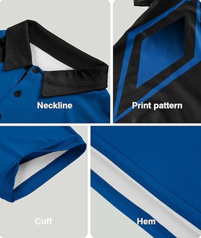 ZITY Men's Short Sleeve Athletic Dri Fit Polo Shirt-CEMPO01867