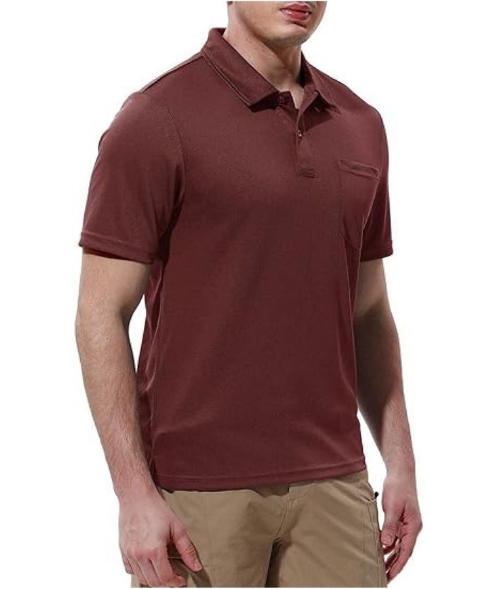 ZITY Men's Button Up Quick Dri Casual Polo Shirt-CEMPO03494