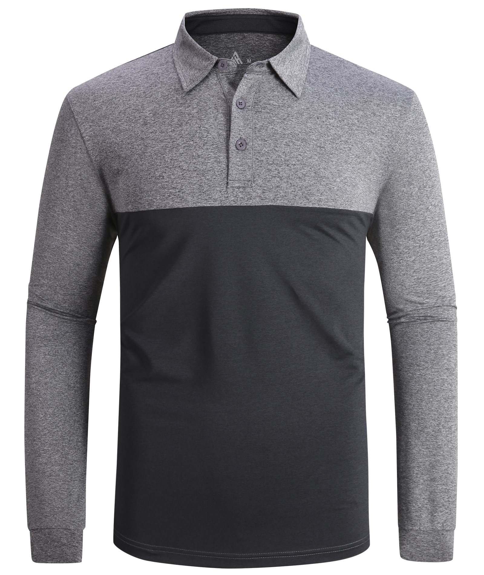 ZITY Men's Long Sleeve Moisture Wicking Polo Shirt-CFMLP00007