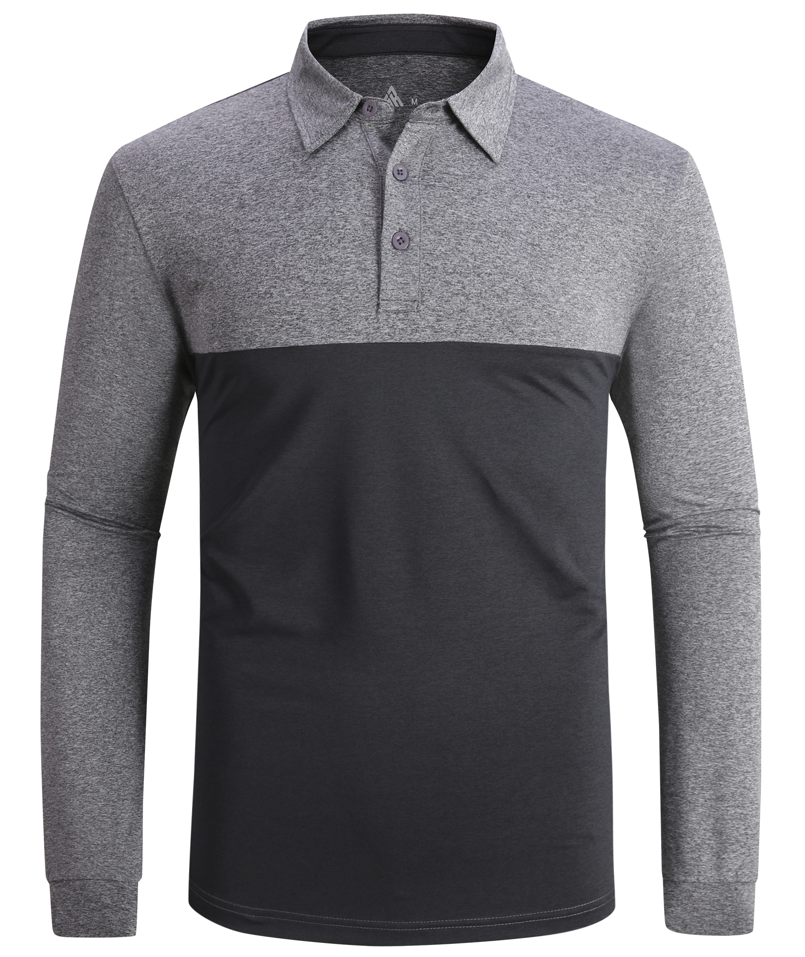 ZITY Men's Long Sleeve Moisture Wicking Polo Shirt-CFMLP00007
