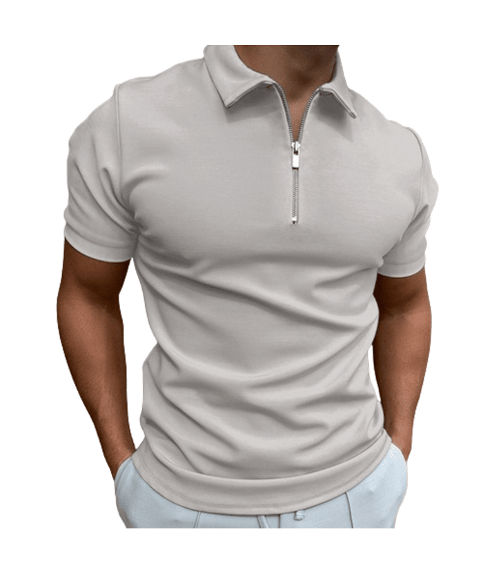 ZITY Men's Quarter Zip Polo Shirt-ZPK010448 | Zitysports
