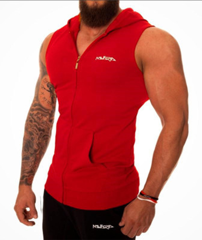 ZITY Men's Cotton Slim Fit Sports Vest Hoodie-DUMHD05418|Zitysports
