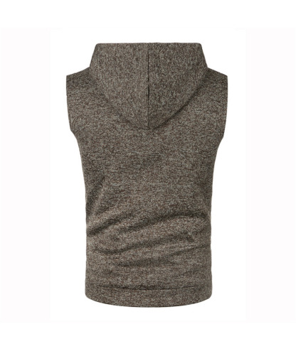 Men's Sleeveless Hooded Sport Vest Casual Hoodie-ZPK007596 | Zitysports