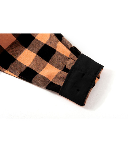 ZITY Men's Plaid Sweatshirt Button Down with Two Pocket-ZPK007276 | Zitysports