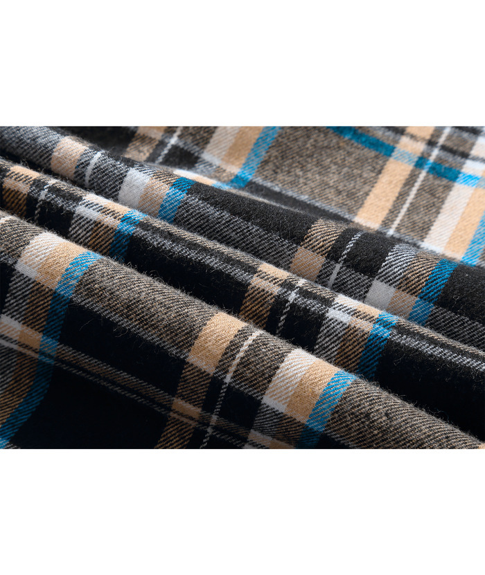 ZITY Men's Button Down Long Sleeve Plaid Pattern With Pocket Casual Hoodie-ZPK006235 | Zitysports