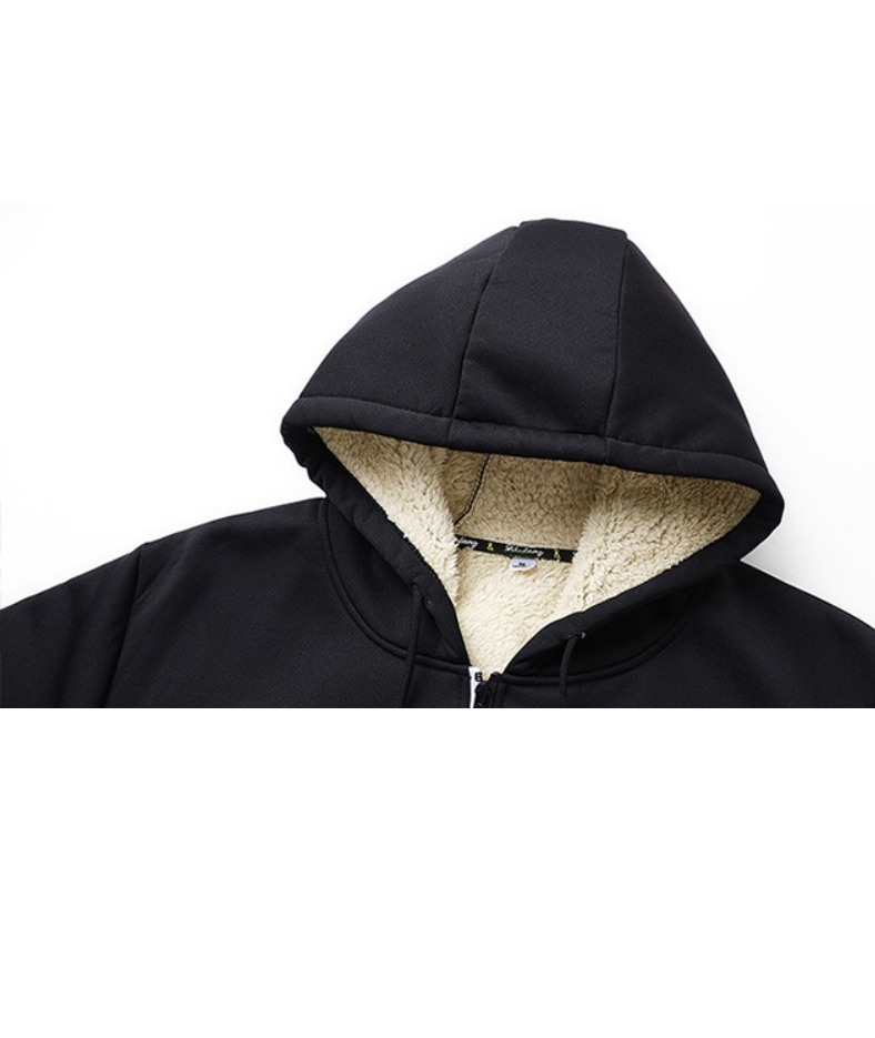 ZITY Men's Fleece Jacket Side Pocket with Zipper Casual Hoodie-DUMFH04877 | Zitysports