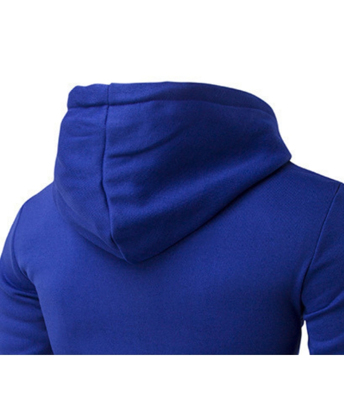 ZITY Men's Long Sleeve Solid Color Fleece Kangaroo Pocket Hoodie-DUMFH04879 | Zitysports