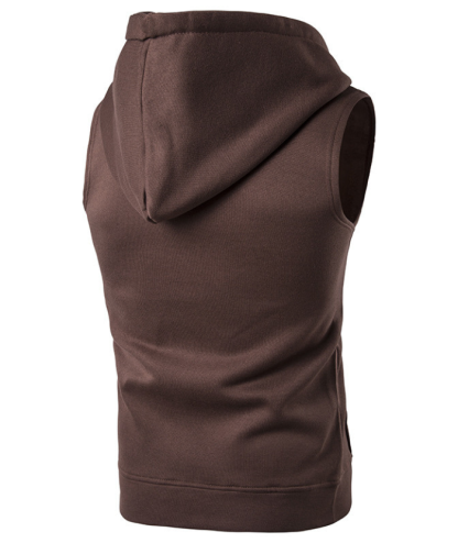 ZITY Men's  Zipper Pocket Sleeveless Gym hoodie-DUMMG04965|Zitysports