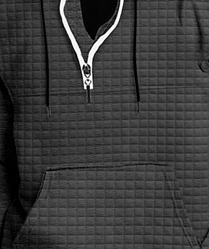 ZITY Men's Trendy Fashion Waffle Knit Sweatshirt Hoodie-DUMFH04886|Zitysports