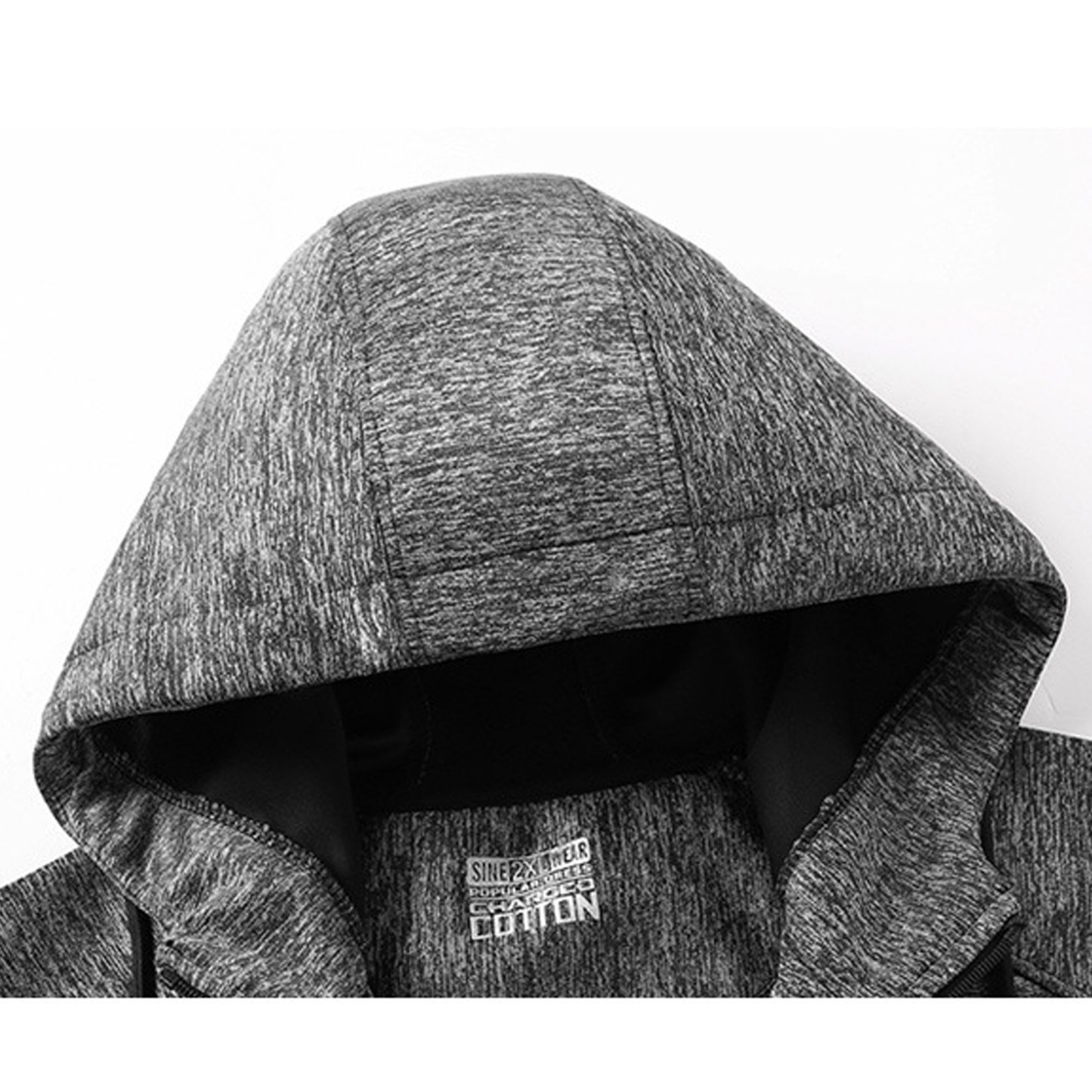 ZITY Men's Plus Size Full Zipper Long Sleeve Elegant Hoodie-DUMHD05108|Zitysports