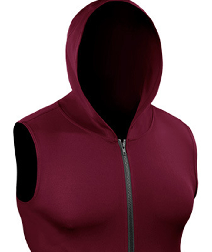 ZITY Men's Zip Up Slim Fit Sleeveless Hoodie-DUMMG05220|Zitysports