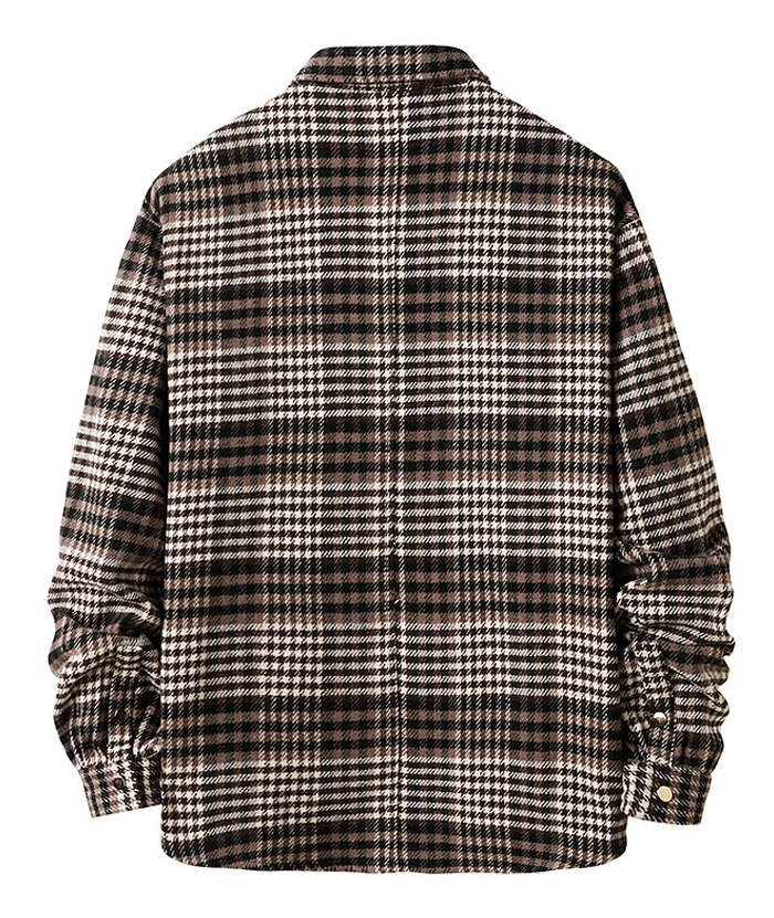 ZITY Men's Long Sleeve Plaid Flannel Shirt-DUMLT05317|Zitysports
