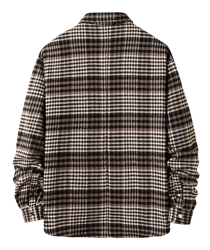 ZITY Men's Long Sleeve Plaid Flannel Shirt-DUMLT05317|Zitysports