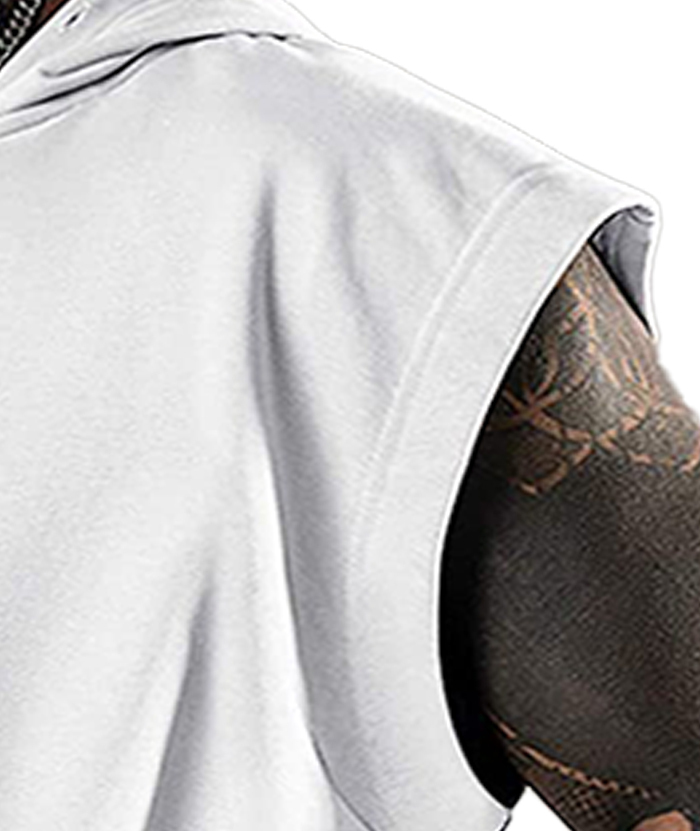 ZITY Men's Sleeveless Oversize Sports Hoodie-DUMHD05416|Zitysports