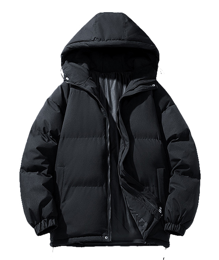 ZITY Men's Full Zipper Solid Color Puffer Jacket-DUMCO05528