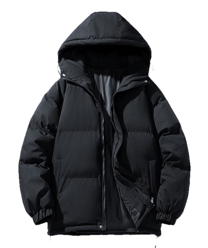 ZITY Men's Full Zipper Solid Color Puffer Jacket-DUMCO05528