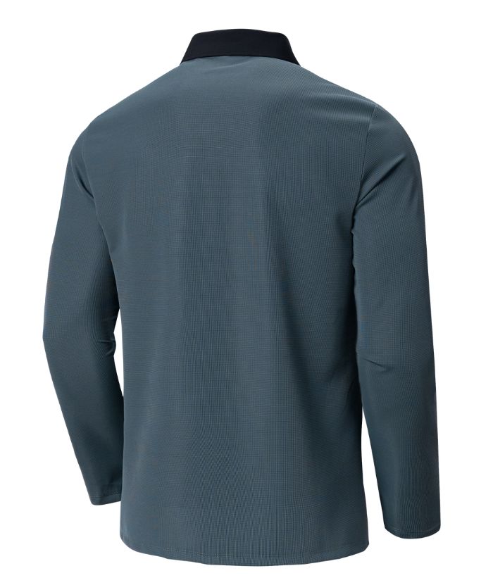 ZITY Men's Long Sleeve Business Polo Shirt-8901