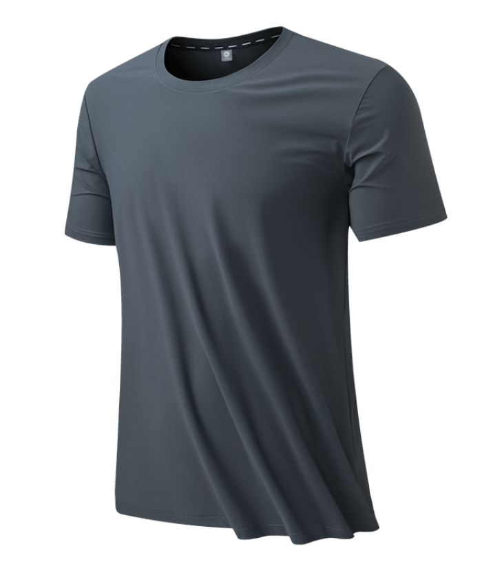 ZITY Men's Summer Slim Fit Solid Color T-Shirt-8371